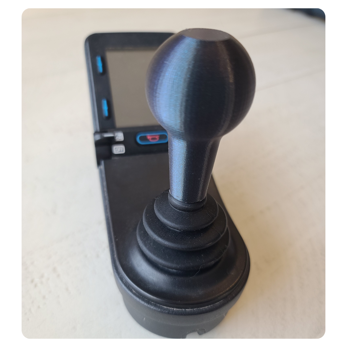 joystick controller for an electric wheelchair. 